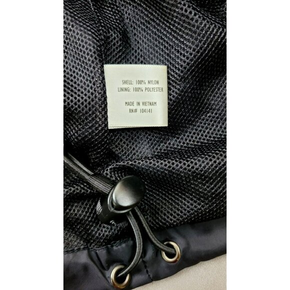 Mens Black Windbreaker Jacket Lightweight size XL Drawstring Waist JH1227 - Picture 4 of 4